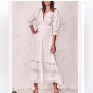LoveShackFancy Desert Victorian Midi dress